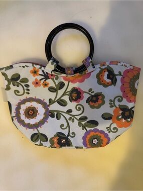 Sisters by Longaberger Floral Ring-Handle Lunch Tote